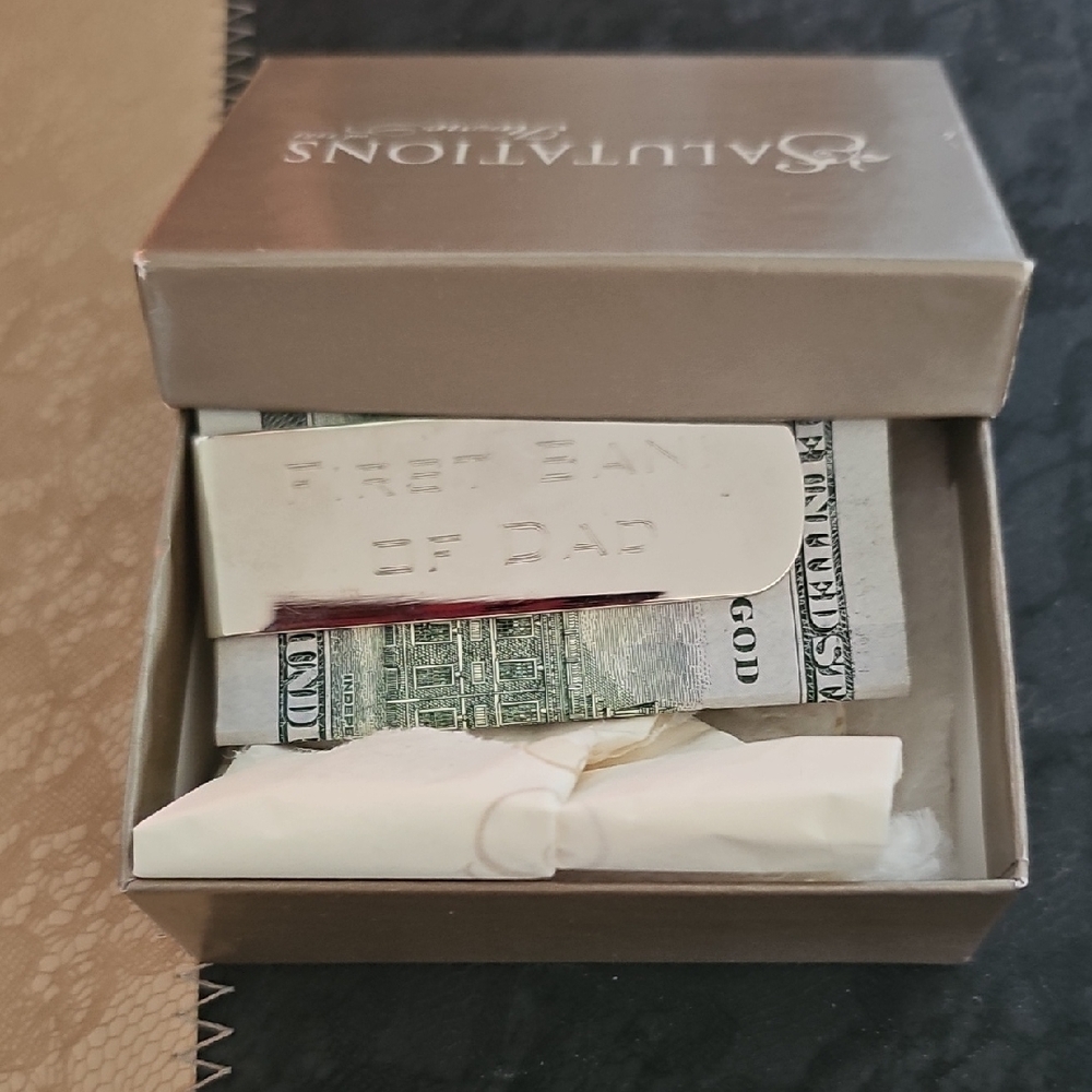 "First Bank Of Dad" Money Clip